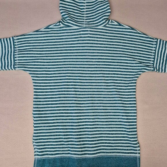 Volcom Striped French Terry Hoodie Sweater Womens M Green Long Sleeve - Picture 8 of 10